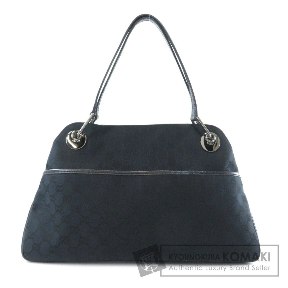 Gucci Eclipse shoulder bag monogram canvas leather Black